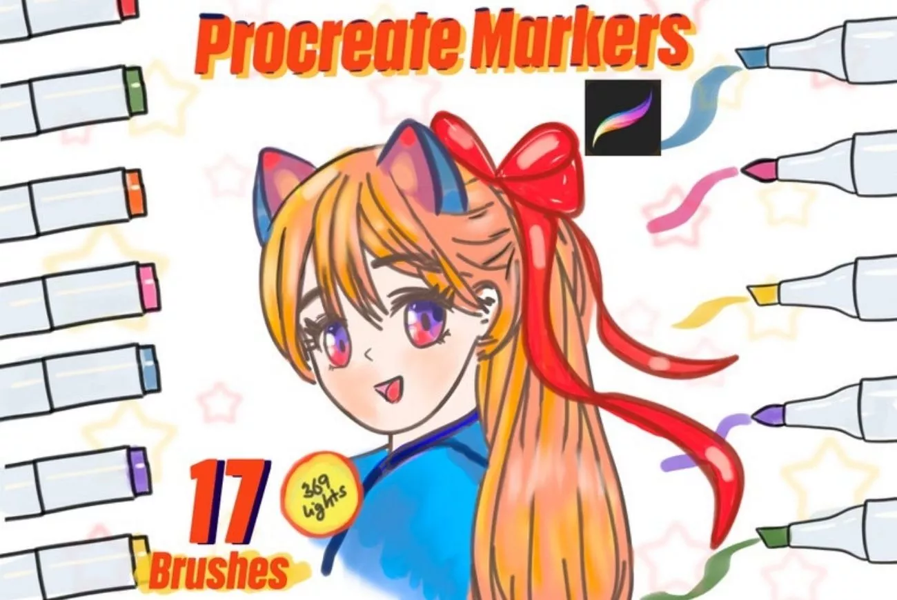 17 Procreate Marker Brushes for Alcohol Markers