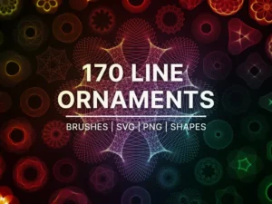 cover image 170 procreate line ornaments