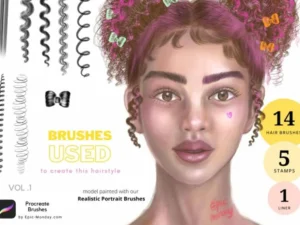 cover image 20 curly hair brushes
