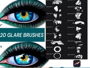 cover image 20 glare eye brush set
