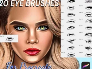 cover image 20 procreate eye brush set