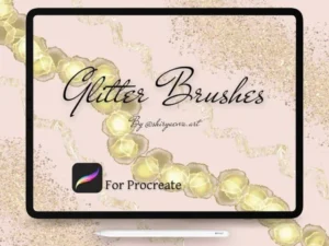 cover image 23 glitter and foil brushes