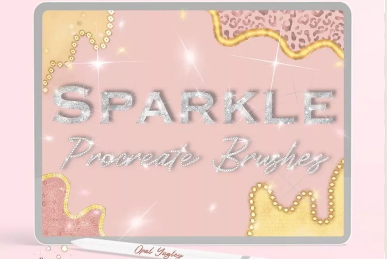 23 Glitter and Sparkle Procreate Brushes