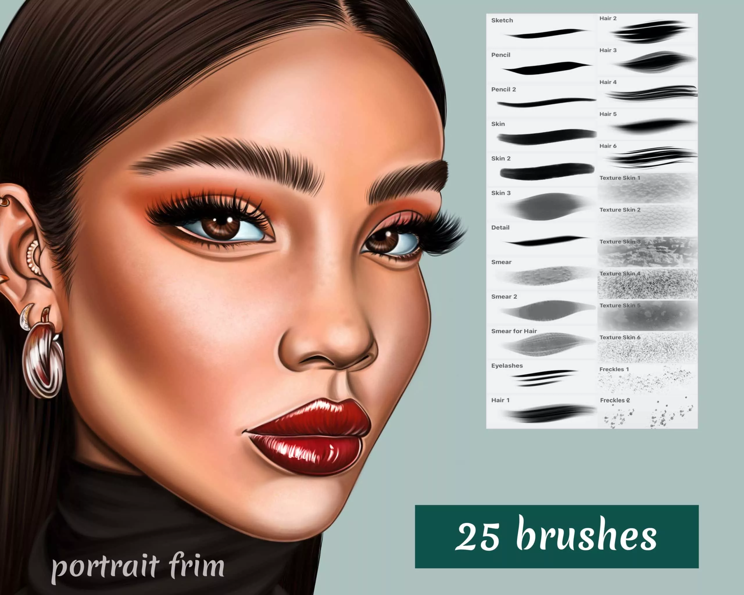 25 Face, Skin, and Hair Brushes