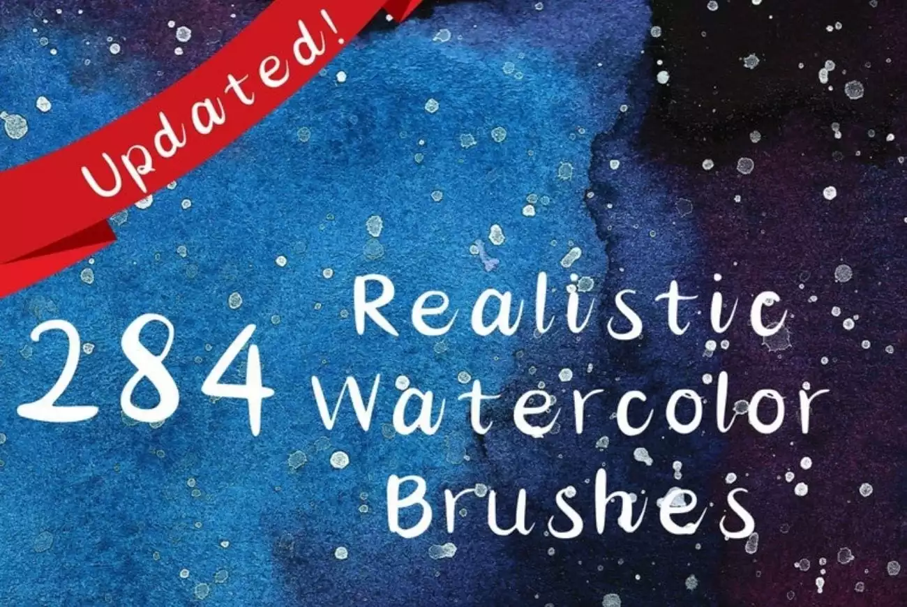 284 Realistic Watercolor Brushes for Procreate