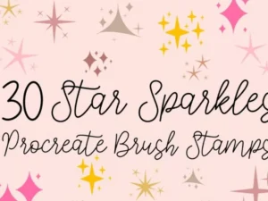 cover image 30 star sparkle procreate brushes