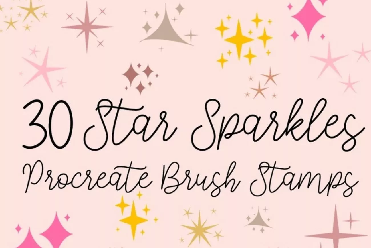30 Star Sparkle Procreate Brushes