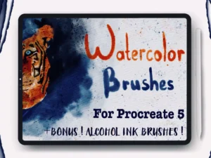 cover image 30 watercolor brushes
