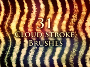 cover image 31 cloud stroke procreate brushes