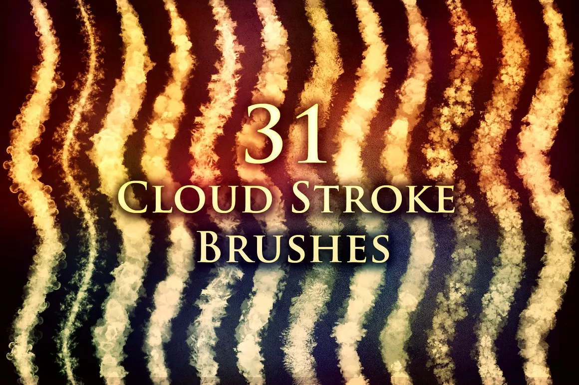 31 Cloud Stroke Procreate Brushes