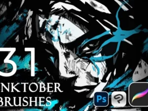cover image 31 inktober brushes 1 brush for each day