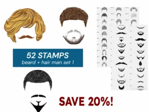 cover image 52 man hair beard brushes