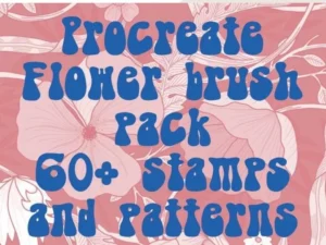 cover image 60procreate flower brushtattoo and pattern
