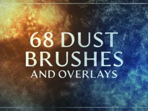 cover image 68 procreate dust brushes