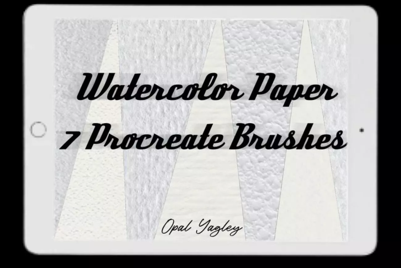 7 Watercolor Paper Procreate Brushes