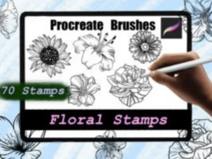 cover image 70 floral stamps