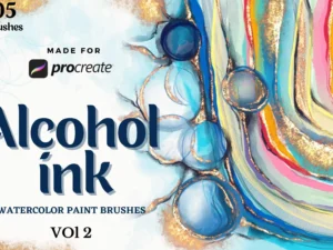 cover image alcohol ink watercolor brushes vol 2