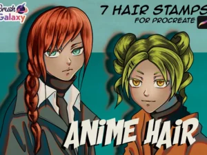 cover image anime hair brush pack