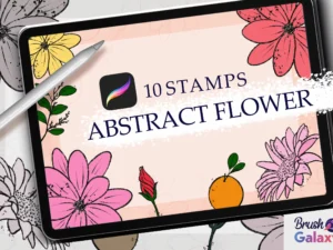 cover image abstract flower stamp set