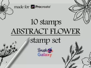 cover image abstract flower stamp set vol 2