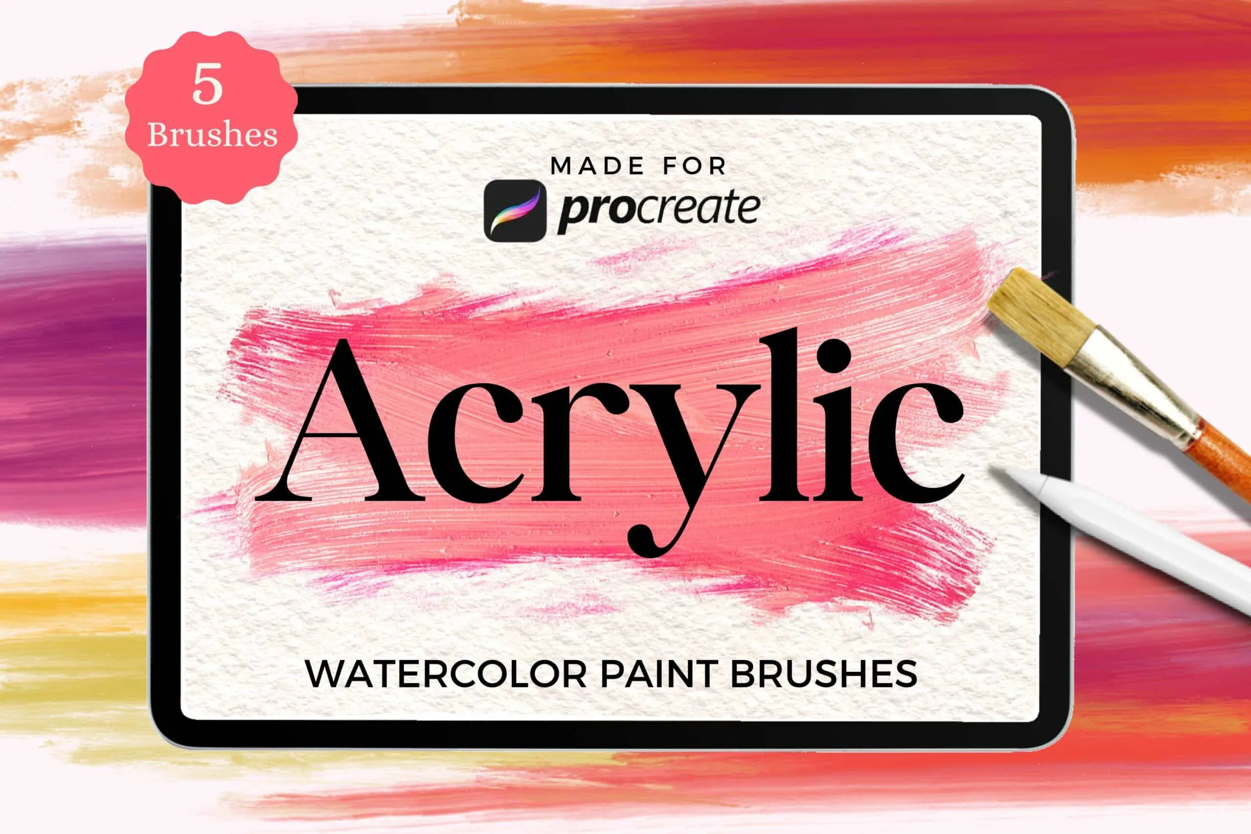 Acrylic Watercolor Brush Pack