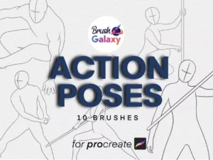 cover image action poses brush set