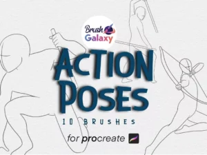 cover image action poses brush set vol 2