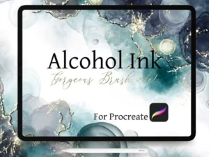 cover image alcohol ink brushes for procreate