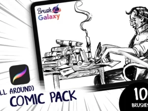 cover image all around comic brush pack