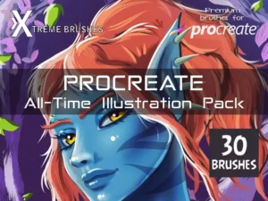 cover image all time procreate illustration pack
