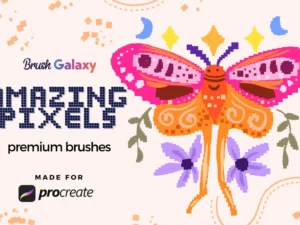 cover image amazing pixels brush pack
