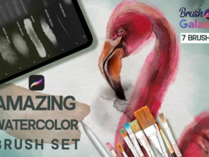 cover image amazing watercolor brush set