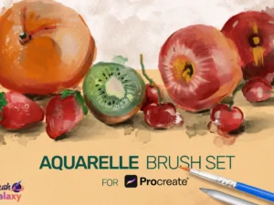 cover image aquarelle brush set vol 2