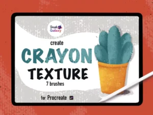 cover image crayon texture brushes