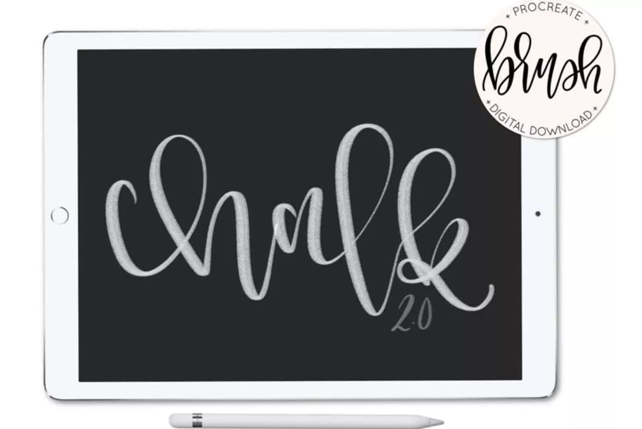 Chalk 2.0 Procreate Brush and Digital Chalk Paper