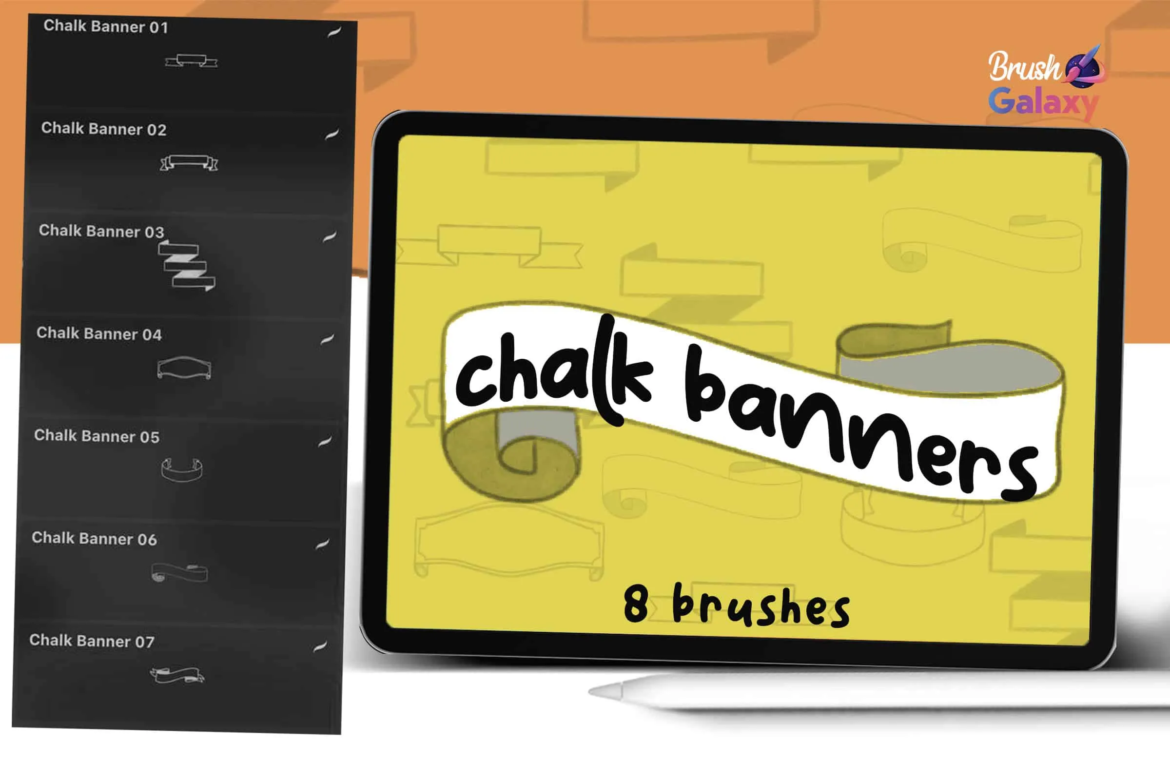 Chalk Banners Brush Set