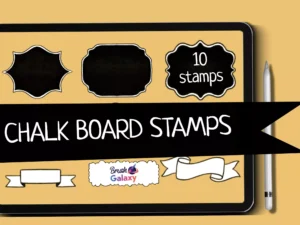 cover image chalk board stamp set