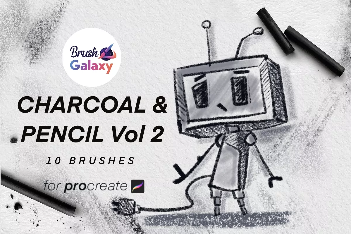 Charcoal &amp; Pencil Brush Set Vol 2