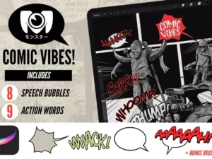 cover image comic vibes brushes
