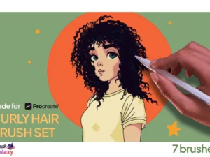 cover image curly hair brush set