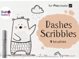 cover image dashes scribbles brush set