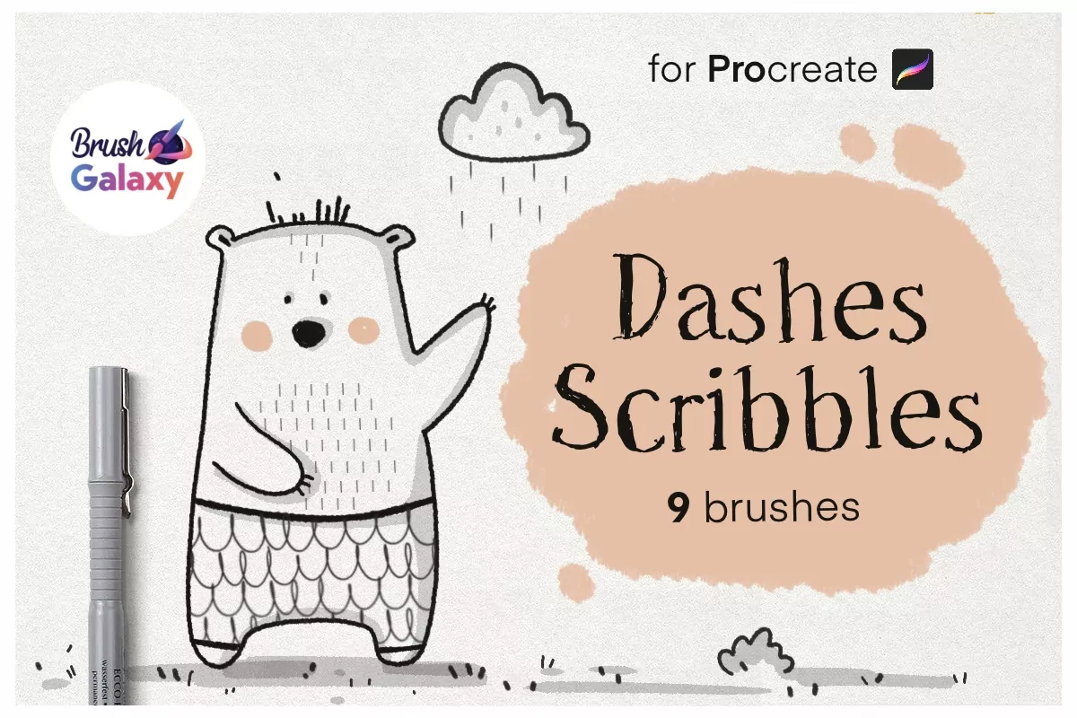 Dashes Scribbles Brush Set