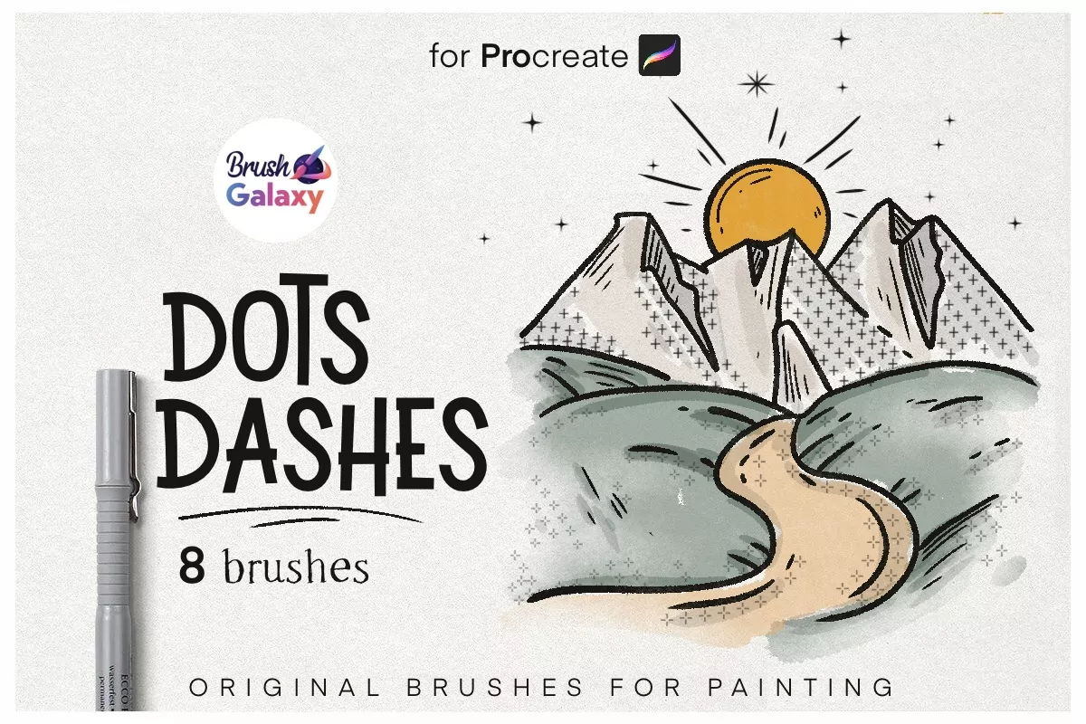 Dots Dashes Brush Set