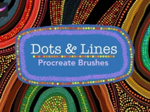 cover image dots and lines procreate brushes