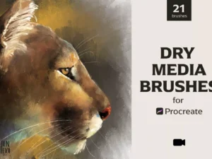 cover image dry media brushes for procreate