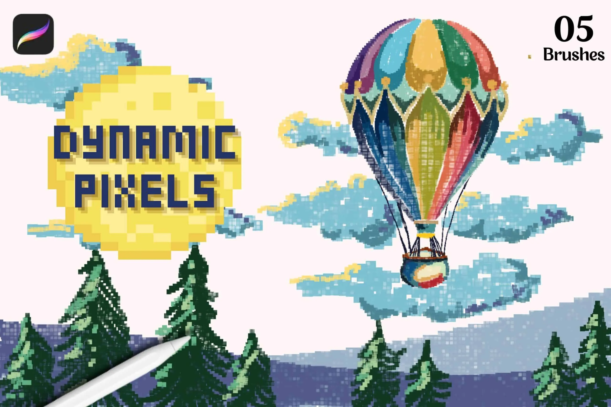 Dynamic Pixels Brush Set