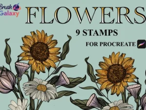 cover image flowers brush set