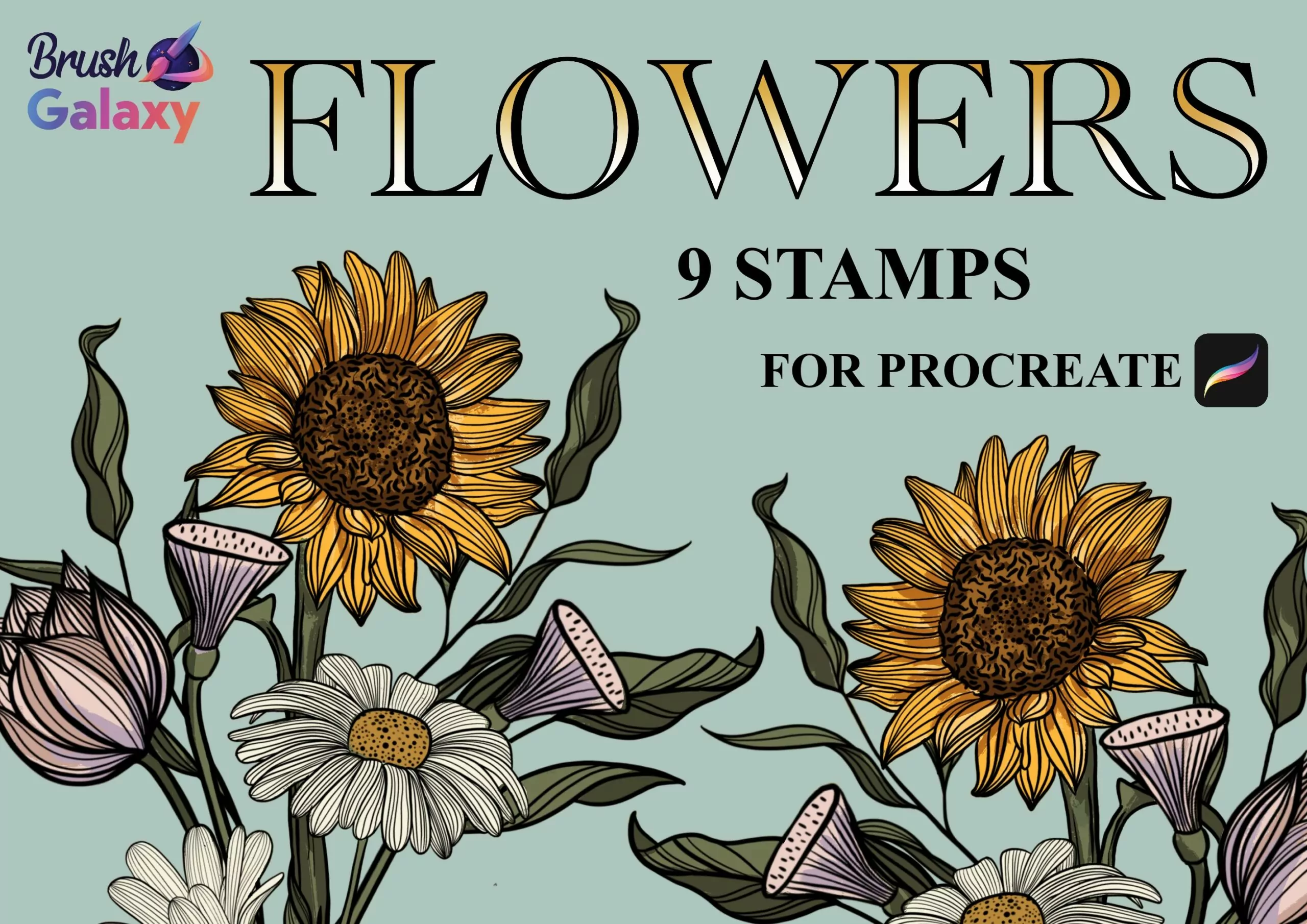 Flowers Brush Set