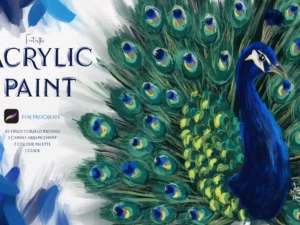 cover image fantastic acrylic paint procreate