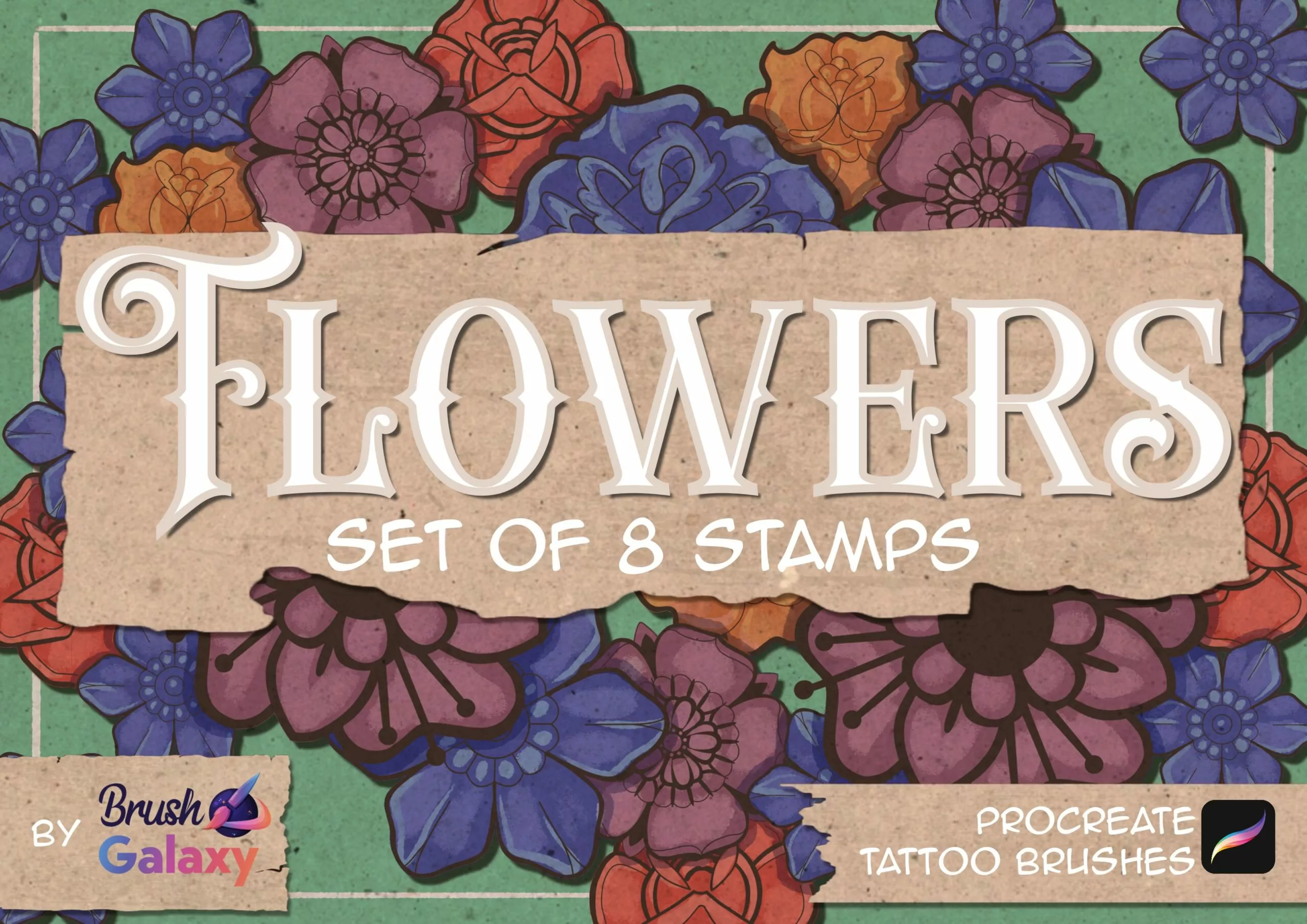 Flowers Tattoo Brush Stamps Vol 1